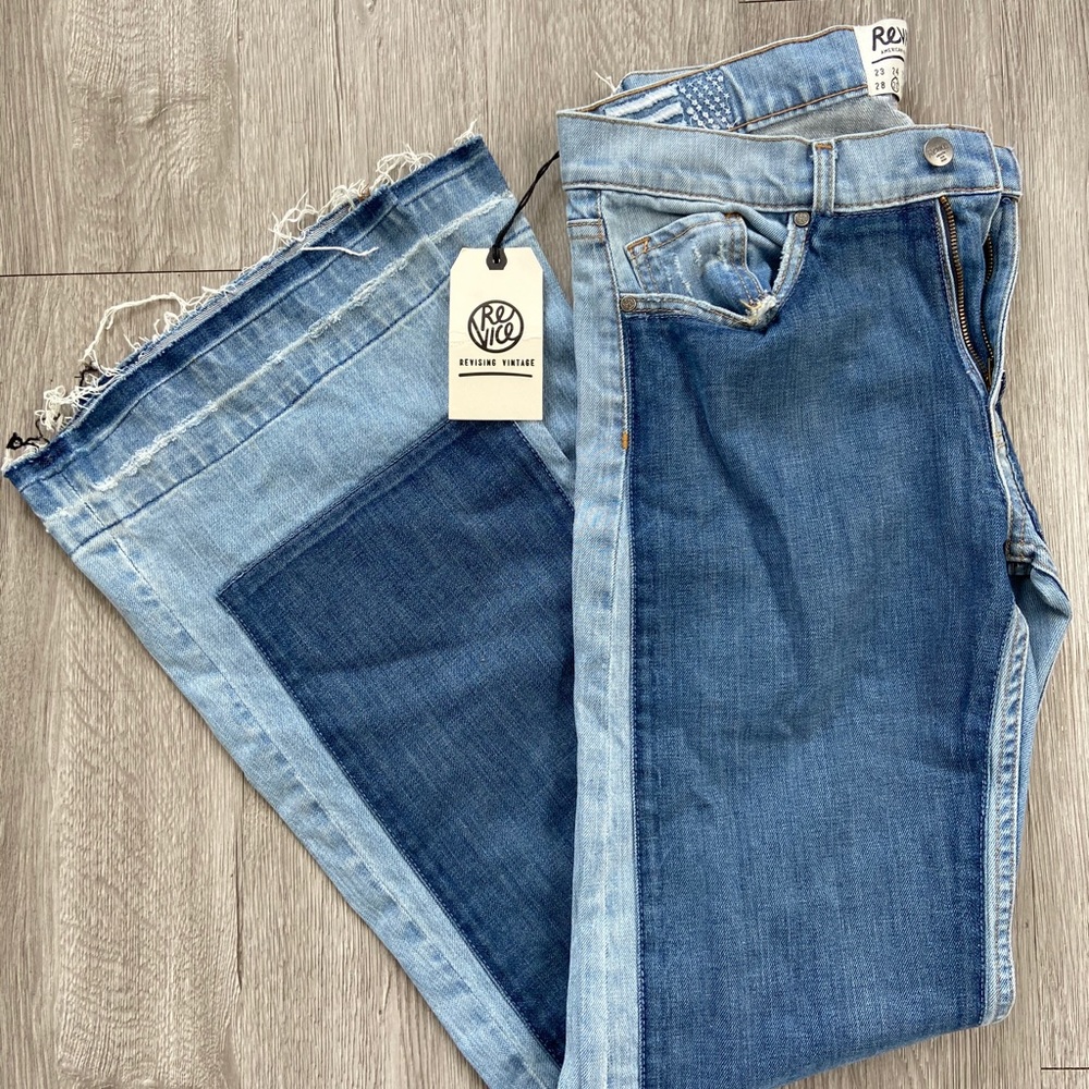 Revice Denim wide leg two-tone jeans - Picture 2 of 4